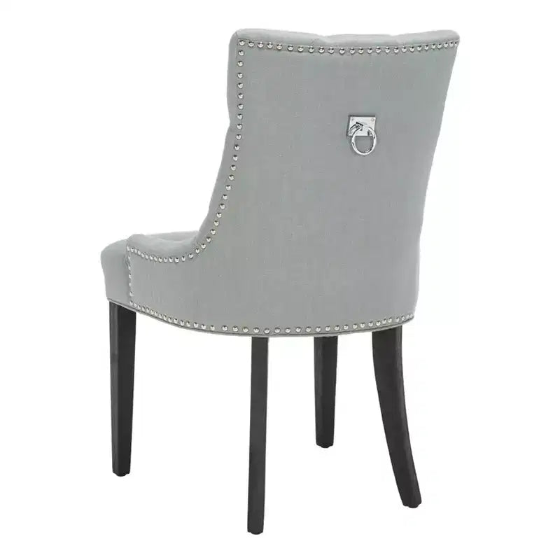 Sedia ad anello Harlow 19 H con rivestimento capitonné e borchie (set di 2) - MCR4716 - Safavieh Couture