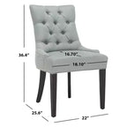 Sedia ad anello Harlow 19 H con rivestimento capitonné e borchie (set di 2) - MCR4716 - Safavieh Couture