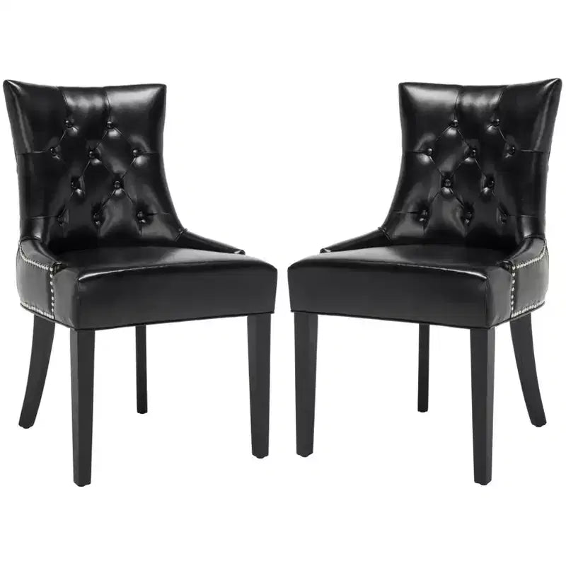 Harlow 19 H Tufted Ring Chair With Nail Head Trim (Set of 2) - MCR4716 - Safavieh Couture