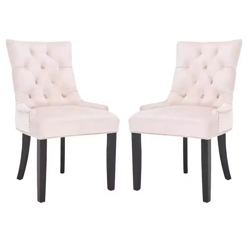 Sedia ad anello Harlow 19 H con rivestimento capitonné e borchie (set di 2) - MCR4716 - Safavieh Couture