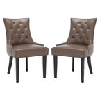 Sedia ad anello Harlow 19 H con rivestimento capitonné e borchie (set di 2) - MCR4716 - Safavieh Couture