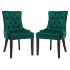 Sedia ad anello Harlow 19 H con rivestimento capitonné e borchie (set di 2) - MCR4716 - Safavieh Couture