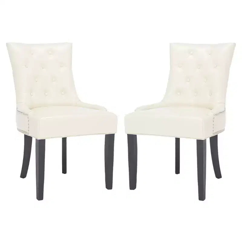 Sedia ad anello Harlow 19 H con rivestimento capitonné e borchie (set di 2) - MCR4716 - Safavieh Couture