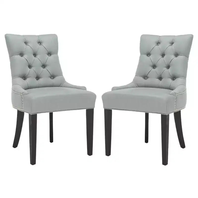 Sedia ad anello Harlow 19 H con rivestimento capitonné e borchie (set di 2) - MCR4716 - Safavieh Couture