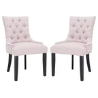 Sedia ad anello Harlow 19 H con rivestimento capitonné e borchie (set di 2) - MCR4716 - Safavieh Couture