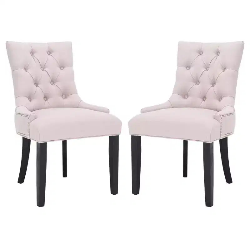 Sedia ad anello Harlow 19 H con rivestimento capitonné e borchie (set di 2) - MCR4716 - Safavieh Couture