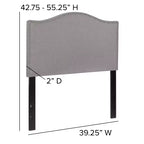 Testata imbottita ad arco Lexington di Flash Furniture con profili a borchie