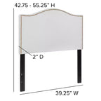 Testata imbottita ad arco Lexington di Flash Furniture con profili a borchie