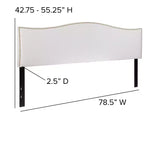 Testata imbottita ad arco Lexington di Flash Furniture con profili a borchie
