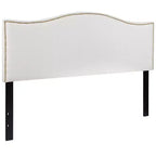 Testata imbottita ad arco Lexington di Flash Furniture con profili a borchie