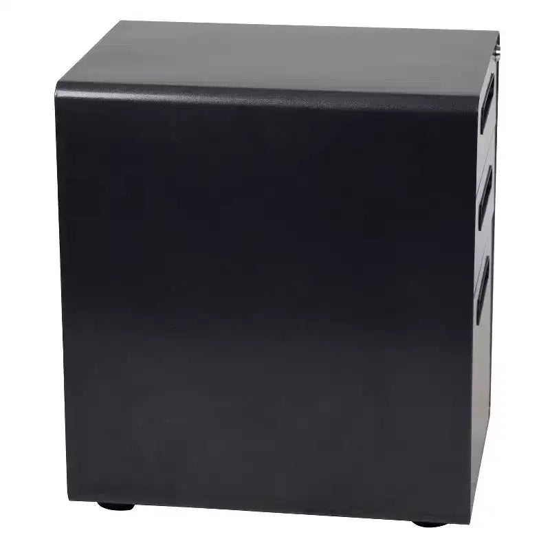 Flash Furniture Cassettiera mobile ergonomica a 3 cassetti con serratura, meccanismo antiribaltamento e cassetto per raccoglitori legali e letter-size