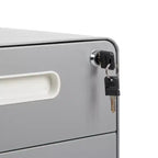 Flash Furniture Cassettiera mobile ergonomica a 3 cassetti con serratura, meccanismo antiribaltamento e cassetto per raccoglitori legali e letter-size