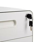 Flash Furniture Cassettiera mobile ergonomica a 3 cassetti con serratura, meccanismo antiribaltamento e cassetto per raccoglitori legali e letter-size