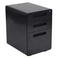 Flash Furniture Cassettiera mobile ergonomica a 3 cassetti con serratura, meccanismo antiribaltamento e cassetto per raccoglitori legali e letter-size