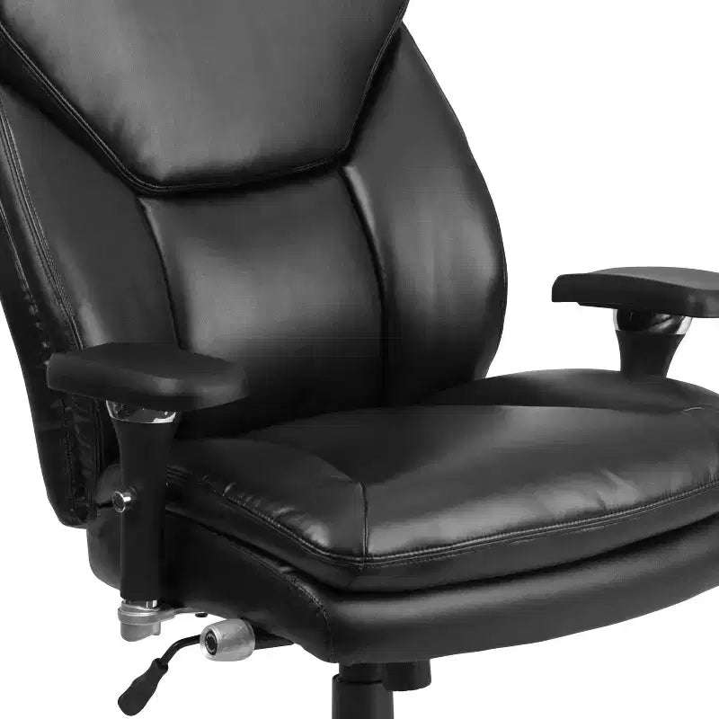 Sedia da ufficio ergonomica girevole direzionale Flash Furniture Serie HERCULES 24/7 ad uso intensivo per persone robuste e alte, portata 180 kg, con schienale alto, pomello lombare e poggiatesta grande a triangolo