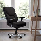 Sedia da ufficio ergonomica girevole direzionale Flash Furniture Serie HERCULES 24/7 ad uso intensivo per persone robuste e alte, portata 180 kg, con schienale alto, pomello lombare e poggiatesta grande a triangolo