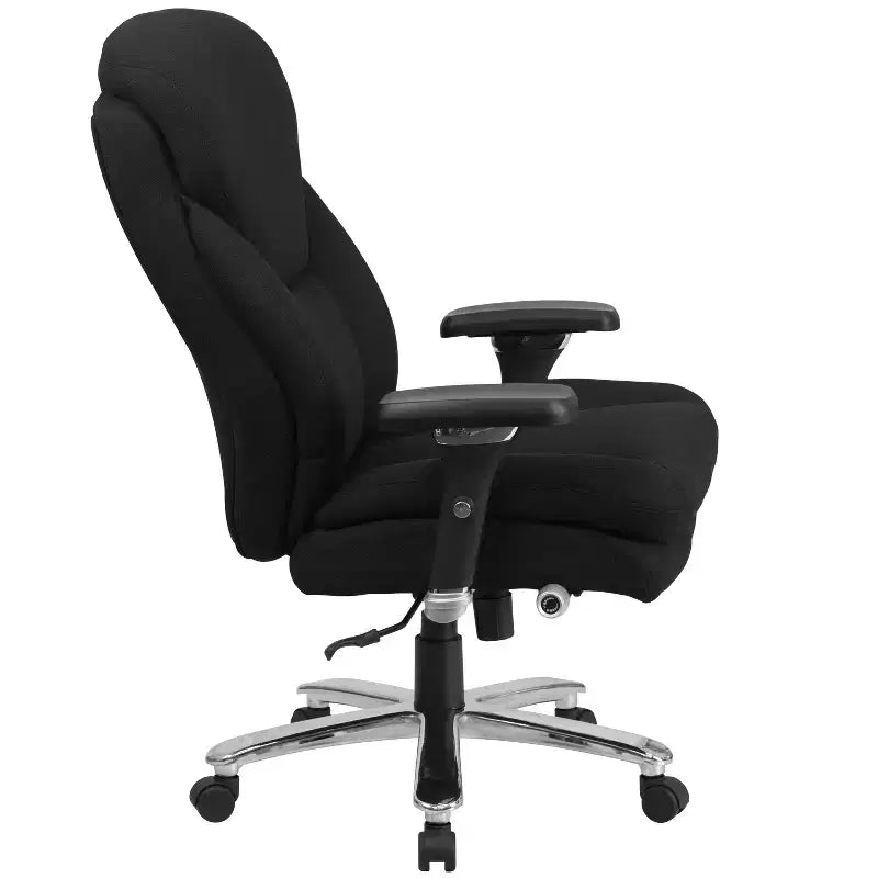 Sedia da ufficio ergonomica girevole direzionale Flash Furniture Serie HERCULES 24/7 ad uso intensivo per persone robuste e alte, portata 180 kg, con schienale alto, pomello lombare e poggiatesta grande a triangolo