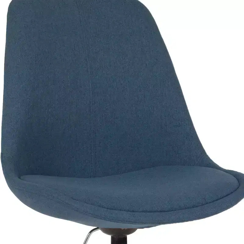 Sedia da ufficio direzionale in tessuto a metà schienale della serie Aurora di Flash Furniture con sollevamento pneumatico e base cromata