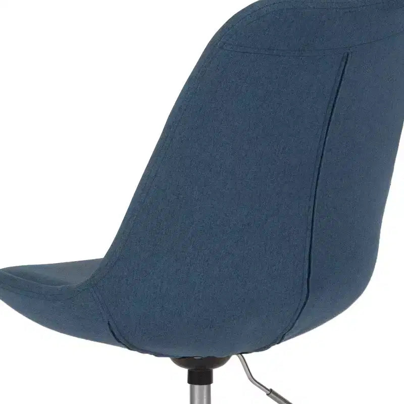 Sedia da ufficio direzionale in tessuto a metà schienale della serie Aurora di Flash Furniture con sollevamento pneumatico e base cromata