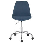 Sedia da ufficio direzionale in tessuto a metà schienale della serie Aurora di Flash Furniture con sollevamento pneumatico e base cromata