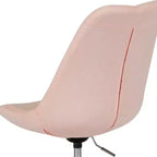 Sedia da ufficio direzionale in tessuto a metà schienale della serie Aurora di Flash Furniture con sollevamento pneumatico e base cromata