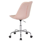 Sedia da ufficio direzionale in tessuto a metà schienale della serie Aurora di Flash Furniture con sollevamento pneumatico e base cromata