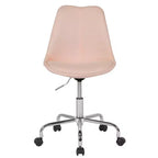 Sedia da ufficio direzionale in tessuto a metà schienale della serie Aurora di Flash Furniture con sollevamento pneumatico e base cromata