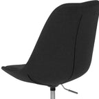 Sedia da ufficio direzionale in tessuto a metà schienale della serie Aurora di Flash Furniture con sollevamento pneumatico e base cromata