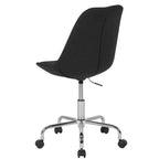 Sedia da ufficio direzionale in tessuto a metà schienale della serie Aurora di Flash Furniture con sollevamento pneumatico e base cromata