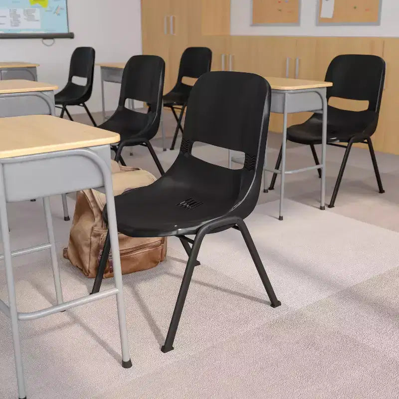 Sedia impilabile ergonomica Flash Furniture serie HERCULES, capacità 399 kg, con telaio in metallo