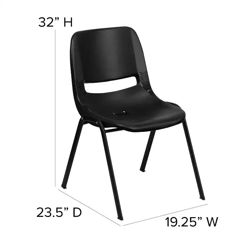 Sedia impilabile ergonomica Flash Furniture serie HERCULES, capacità 399 kg, con telaio in metallo