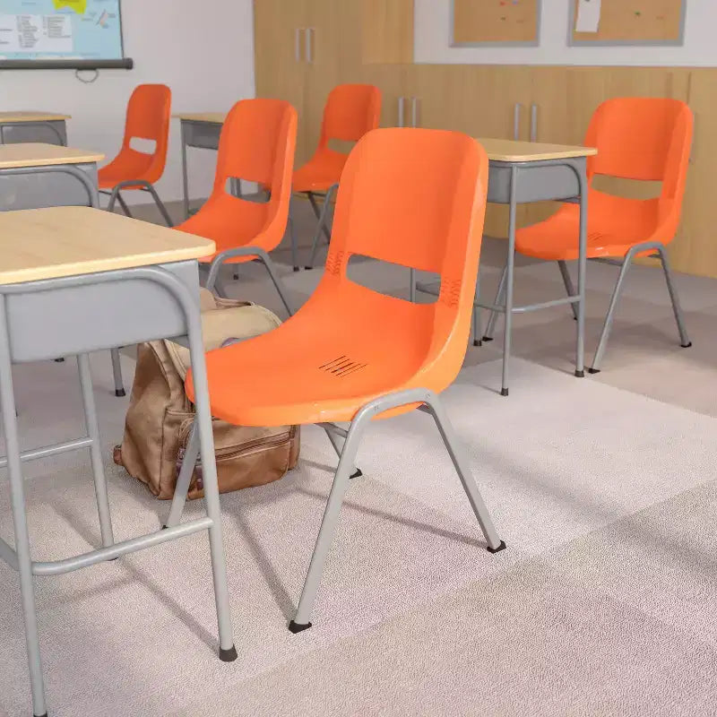Sedia impilabile ergonomica Flash Furniture serie HERCULES, capacità 399 kg, con telaio in metallo