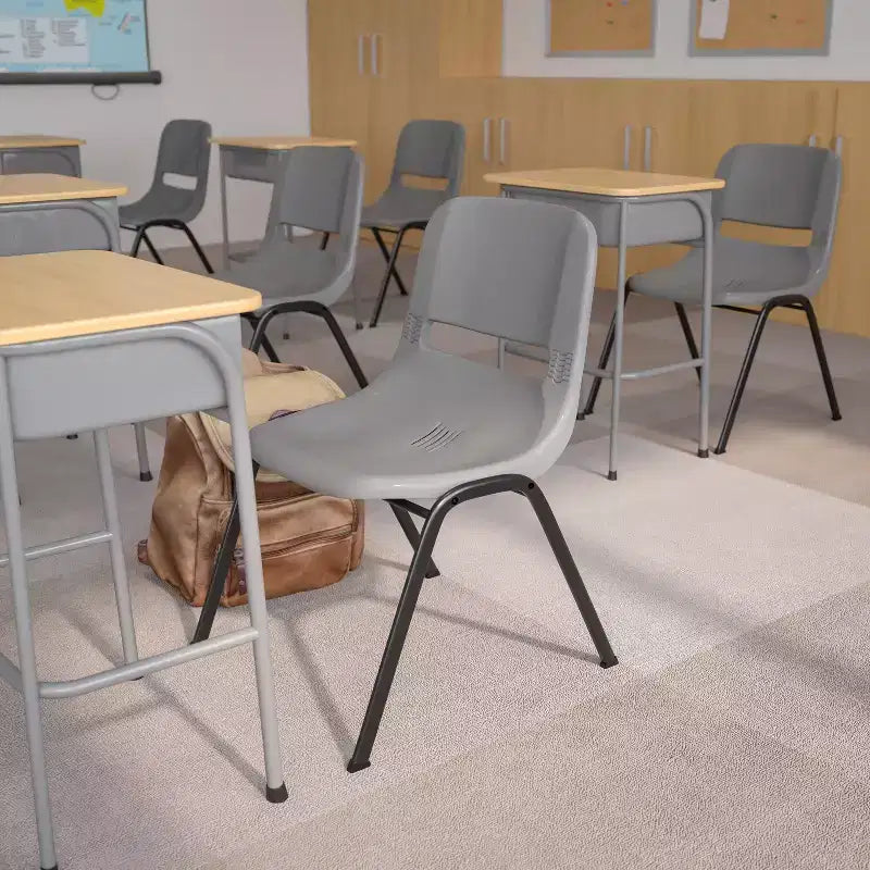 Sedia impilabile ergonomica Flash Furniture serie HERCULES, capacità 399 kg, con telaio in metallo