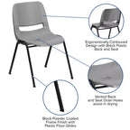 Sedia impilabile ergonomica Flash Furniture serie HERCULES, capacità 399 kg, con telaio in metallo