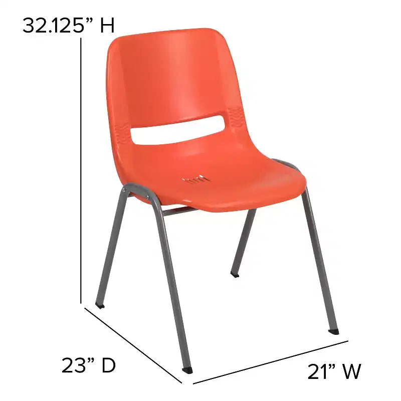 Sedia impilabile ergonomica Flash Furniture serie HERCULES, capacità 399 kg, con telaio in metallo