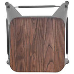 Flash Furniture Sgabello da bar in metallo da 30 pollici con sedile in legno - Impilabile, set da 4