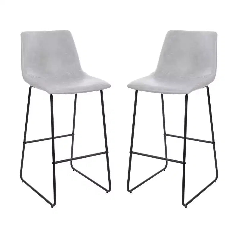 Flash Furniture 30 Inch Commercial Grade LeatherSoft Bar Height Barstools, Set of 2