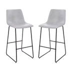 Flash Furniture 30 Inch Commercial Grade LeatherSoft Bar Height Barstools, Set of 2