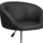 Flash Furniture Sgabello da bar contemporaneo regolabile in altezza con schienale a botte e base cromata