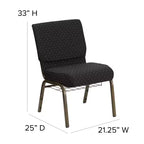 Sedia da chiesa Flash Furniture HERCULES Series con larghezza di 53,34 cm e leggio