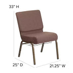 Sedia da chiesa Flash Furniture HERCULES Series con larghezza di 53,34 cm e leggio