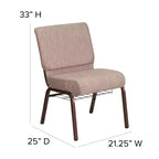 Sedia da chiesa Flash Furniture HERCULES Series con larghezza di 53,34 cm e leggio