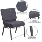 Sedia da chiesa Flash Furniture HERCULES Series con larghezza di 53,34 cm e leggio