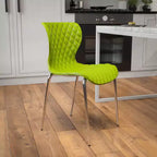 Flash Furniture Lowell Sedia Impilabile in Plastica dal Design Contemporaneo