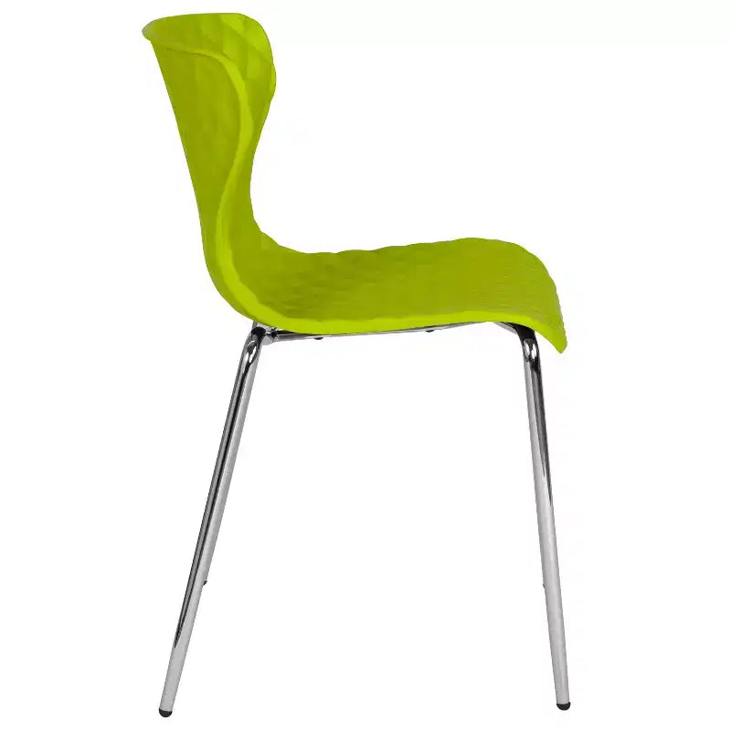 Flash Furniture Lowell Sedia Impilabile in Plastica dal Design Contemporaneo