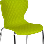 Flash Furniture Lowell Sedia Impilabile in Plastica dal Design Contemporaneo