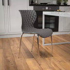 Flash Furniture Lowell Sedia Impilabile in Plastica dal Design Contemporaneo