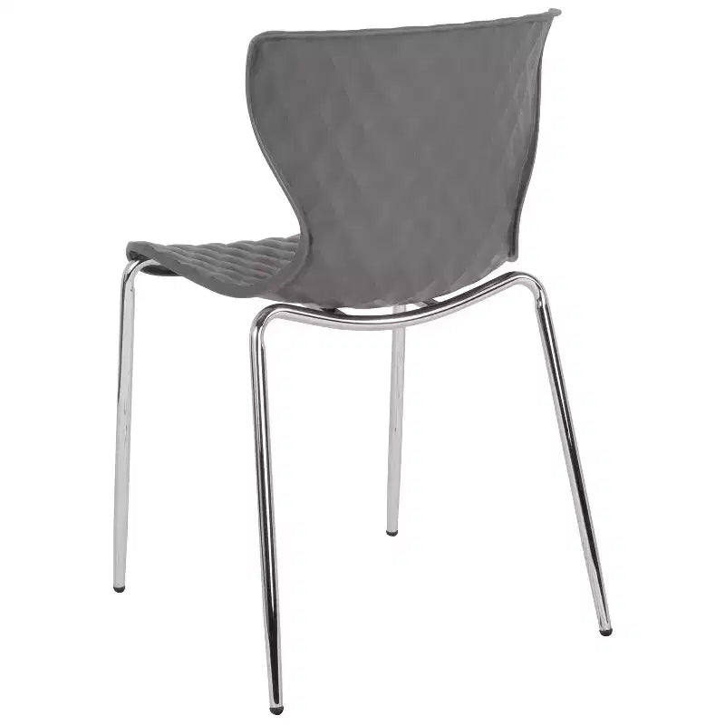 Flash Furniture Lowell Sedia Impilabile in Plastica dal Design Contemporaneo