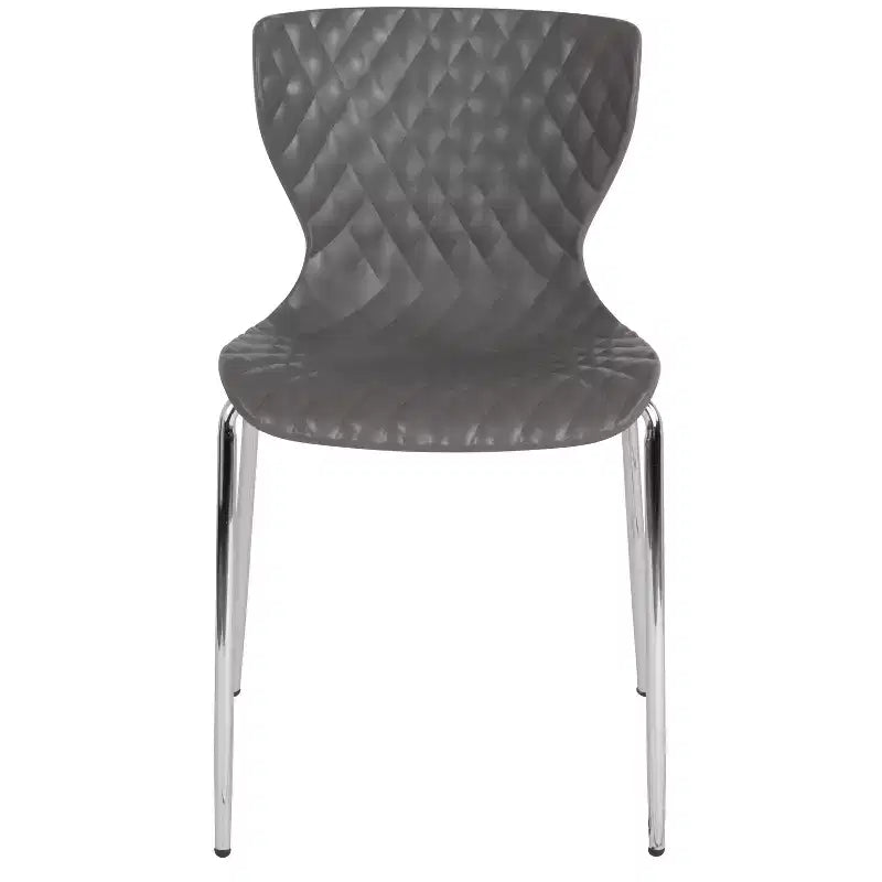 Flash Furniture Lowell Sedia Impilabile in Plastica dal Design Contemporaneo