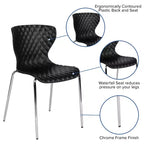 Flash Furniture Lowell Sedia Impilabile in Plastica dal Design Contemporaneo